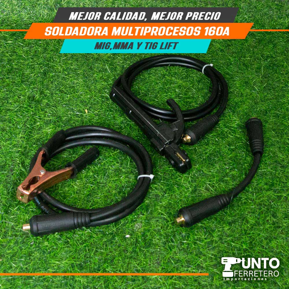 Soldadora Multiprocesos 160A Energy (mma,mig Mag,lig tif)+ 1kg alambre flux suelda con gas/sin gas