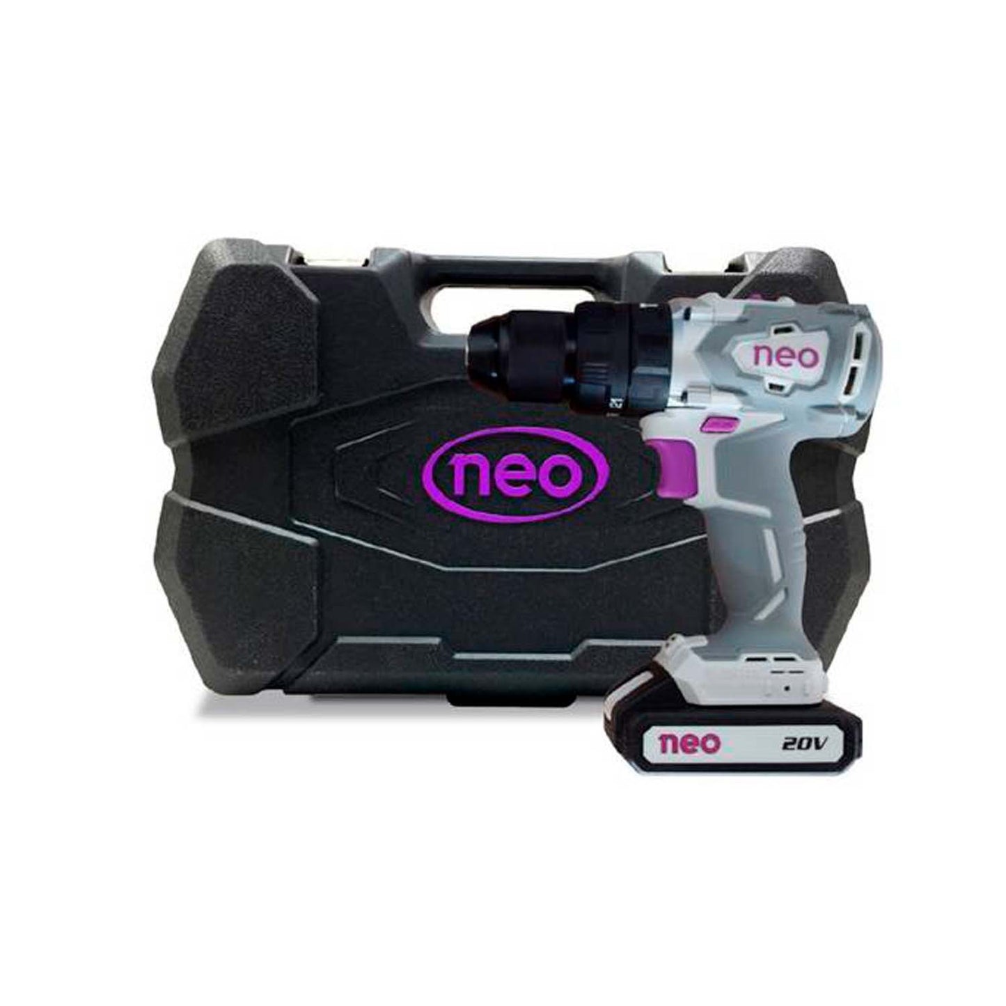 TALADRO PERCUTOR INALAMBRICO 20V CON BATERIA 2AMP-NEO