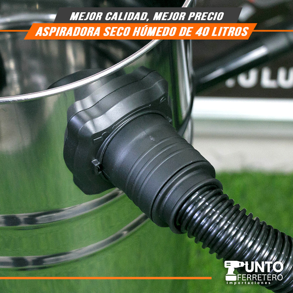 Aspiradora INDUSTRIAL 40 litros 1600W (aspira liquidos )1600W gladiator electrica