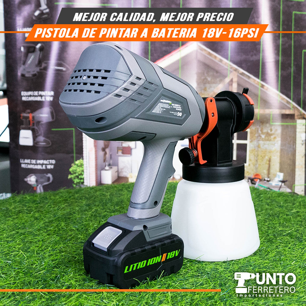 Pistola de pintar inalambrica 18V gladiator