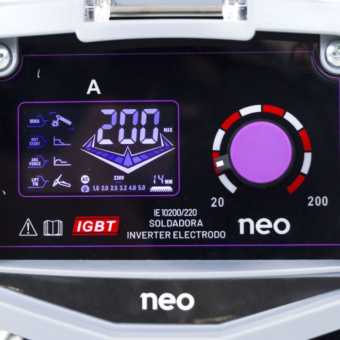 SOLDADORA INVERTER ELECTRODO CON MÁSCARA DE SOLDAR FOTOSENSIBLE – NEO