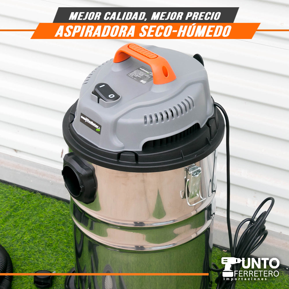 Aspiradora INDUSTRIAL 40 litros 1600W (aspira liquidos )1600W gladiator electrica