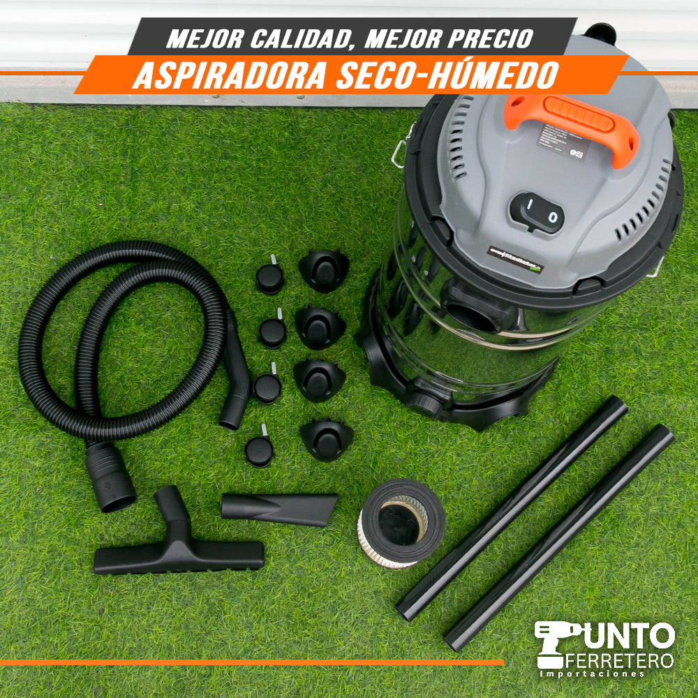 Aspiradora INDUSTRIAL 40 litros 1600W (aspira liquidos )1600W gladiator electrica