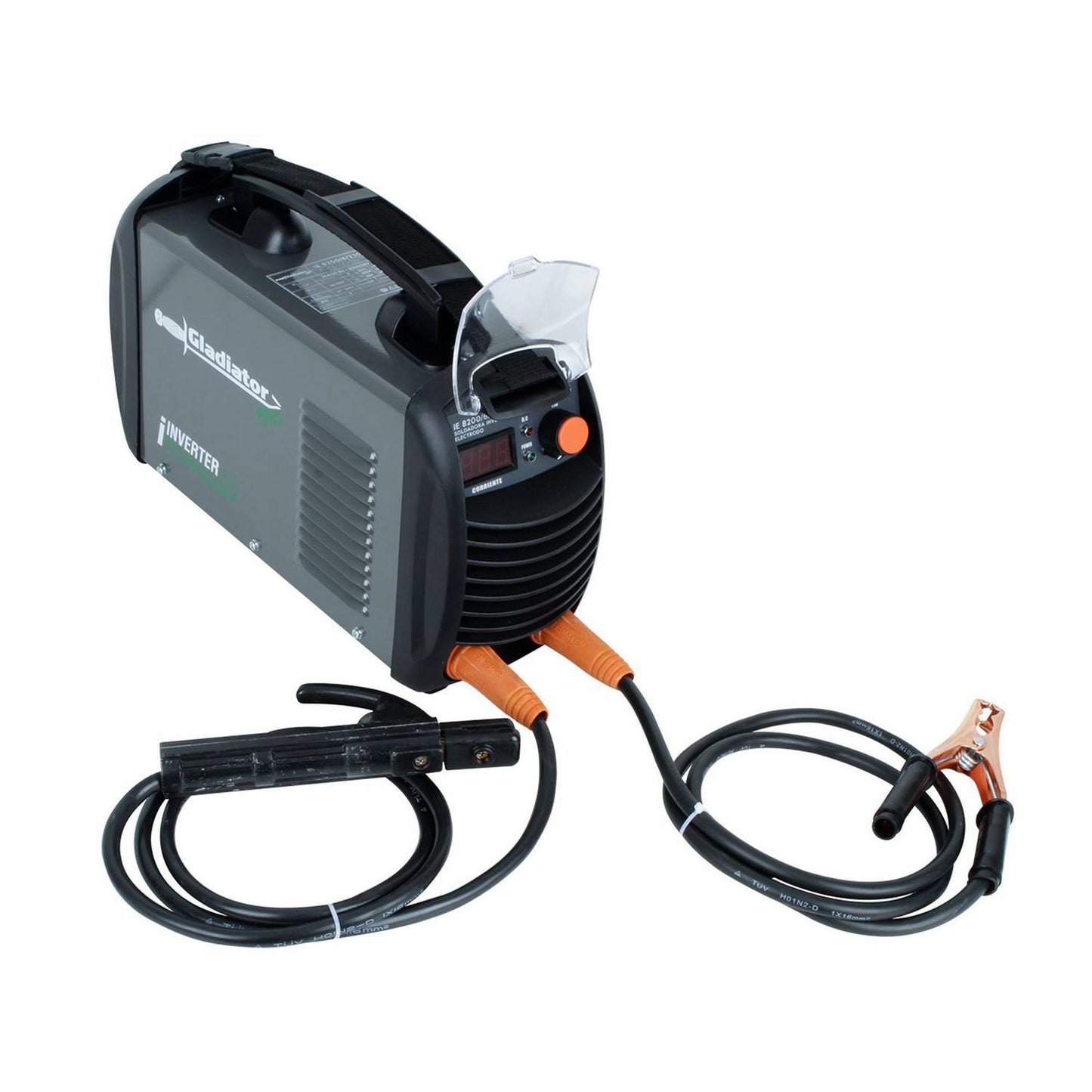 SOLDADORA ELÉCTRICA INVERTER 200A MMA CON CONECTORES DE 3/8 -GALDIATOR