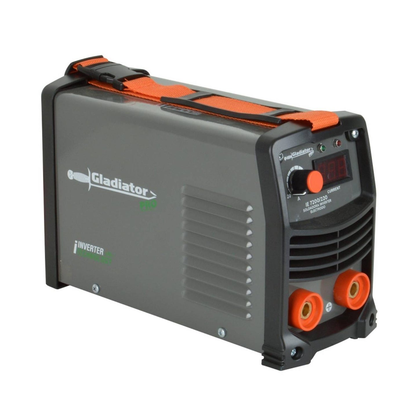SOLDADORA ELÉCTRICA INVERTER 200A MMA CON CONECTORES 3/8- GLADIATOR