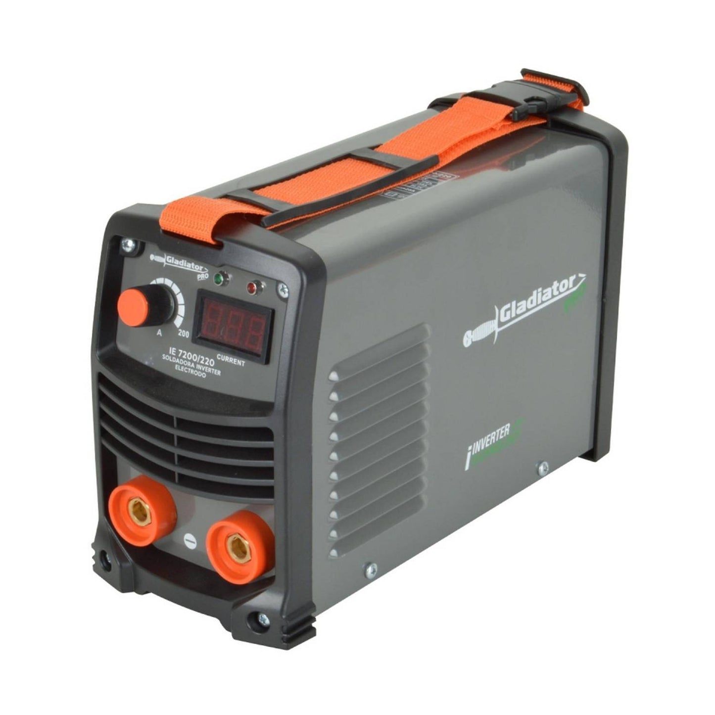 SOLDADORA ELÉCTRICA INVERTER 200A MMA CON CONECTORES 3/8- GLADIATOR
