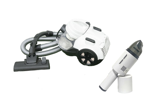 ASPIRADORA DE HOGAR + ASPIRADORA DE MANO/1200W – BLACK & WHITE