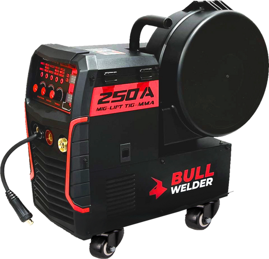 SOLDADORA INDUSTRIAL MULTIPROCESOS  250 A  / 3 EN 1 –  MIG, TIG LIFT  Y  MMA