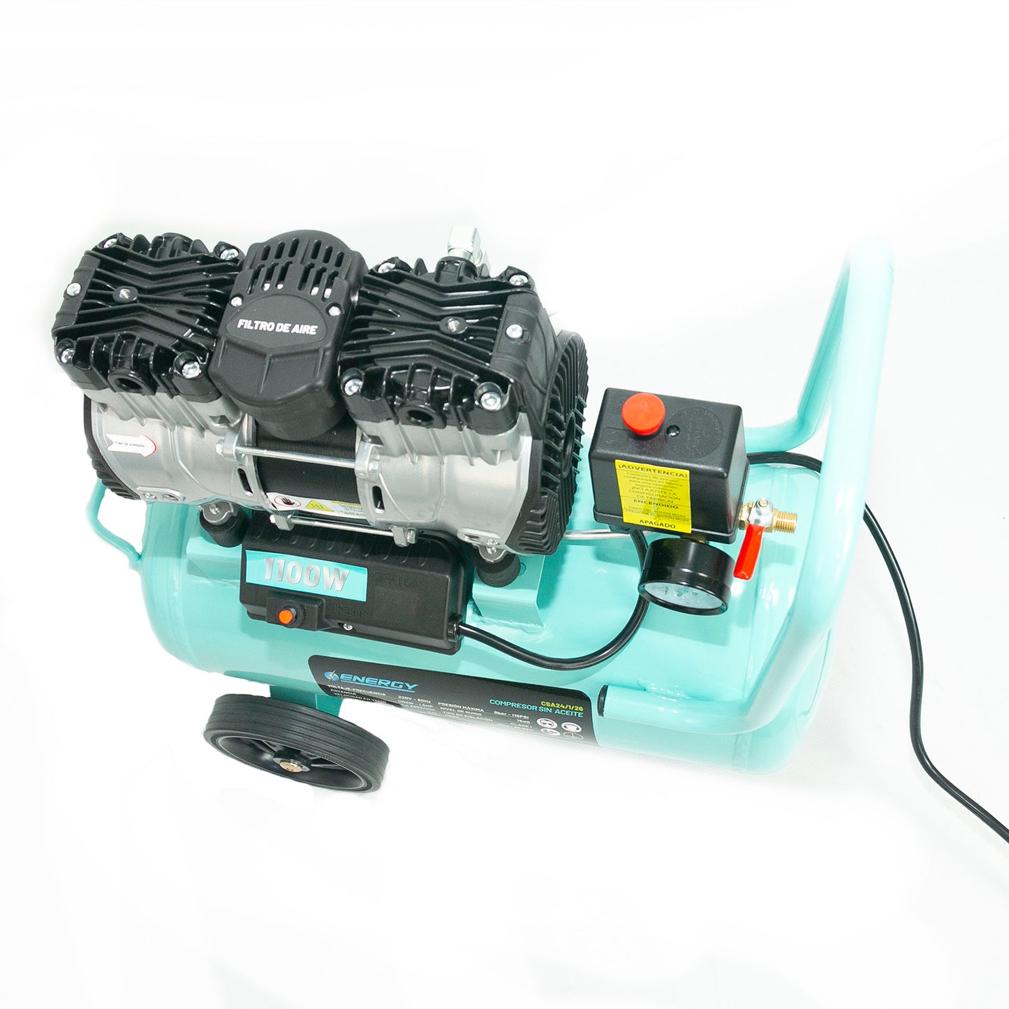COMPRESOR SIN ACEITE 1100W 24L – ENERGY