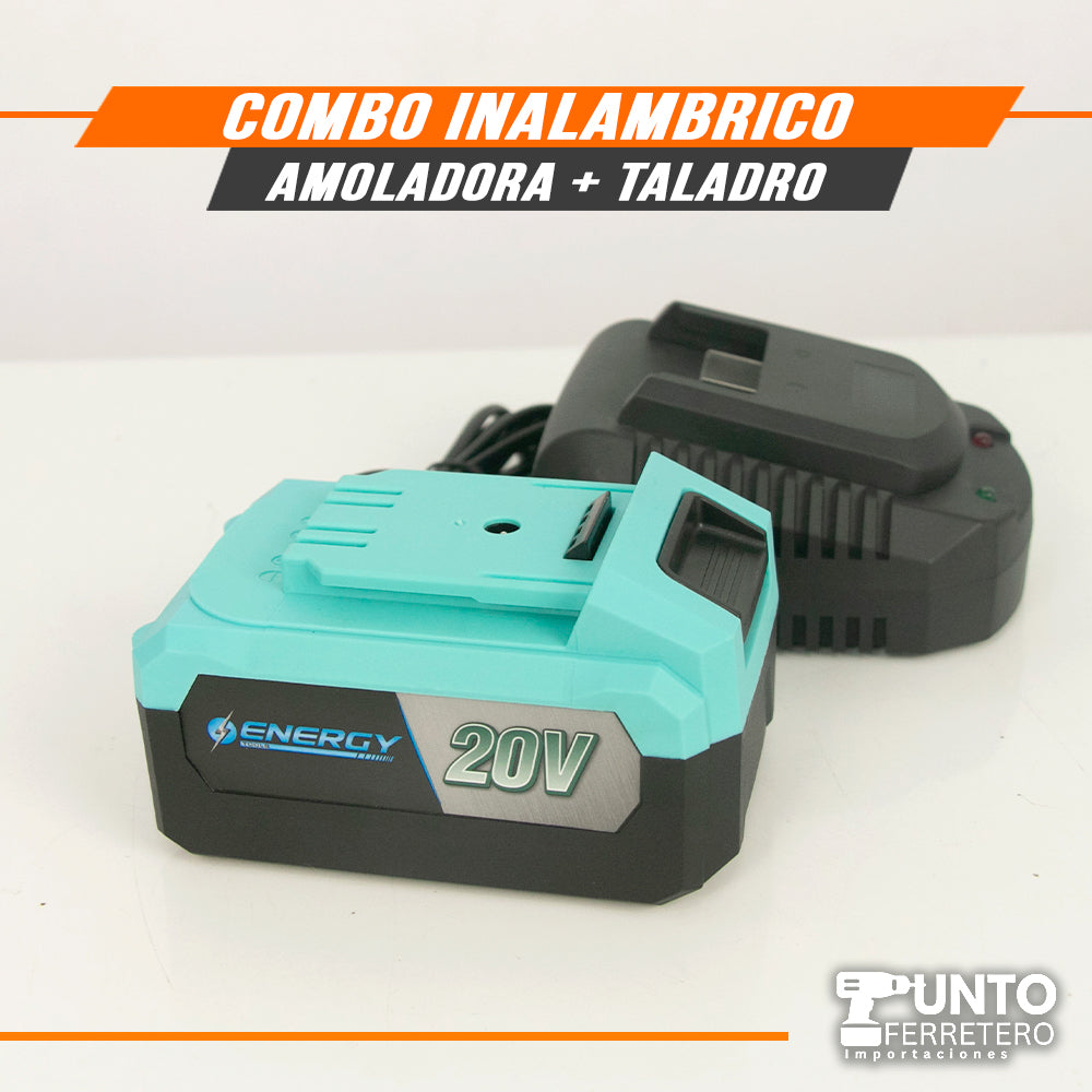 COMBO TALADRO Y AMOLADORA  ENERGY + 5 DISCOS DE REGALO
