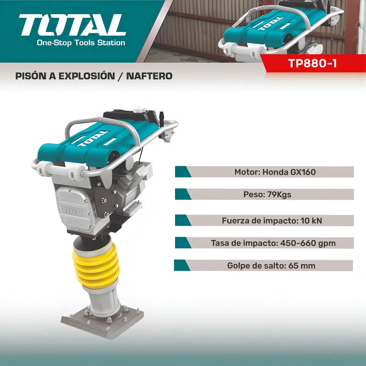 💥 APISONADOR TOTAL 6.5HP – POTENCIA BRUTA PARA COMPACTAR COMO UN PROFESIONAL 💥