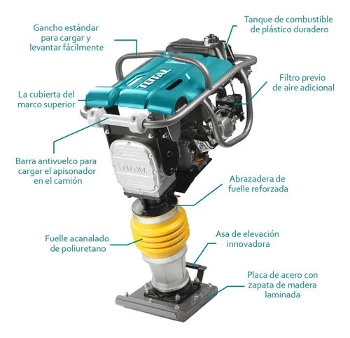 💥 APISONADOR TOTAL 6.5HP – POTENCIA BRUTA PARA COMPACTAR COMO UN PROFESIONAL 💥