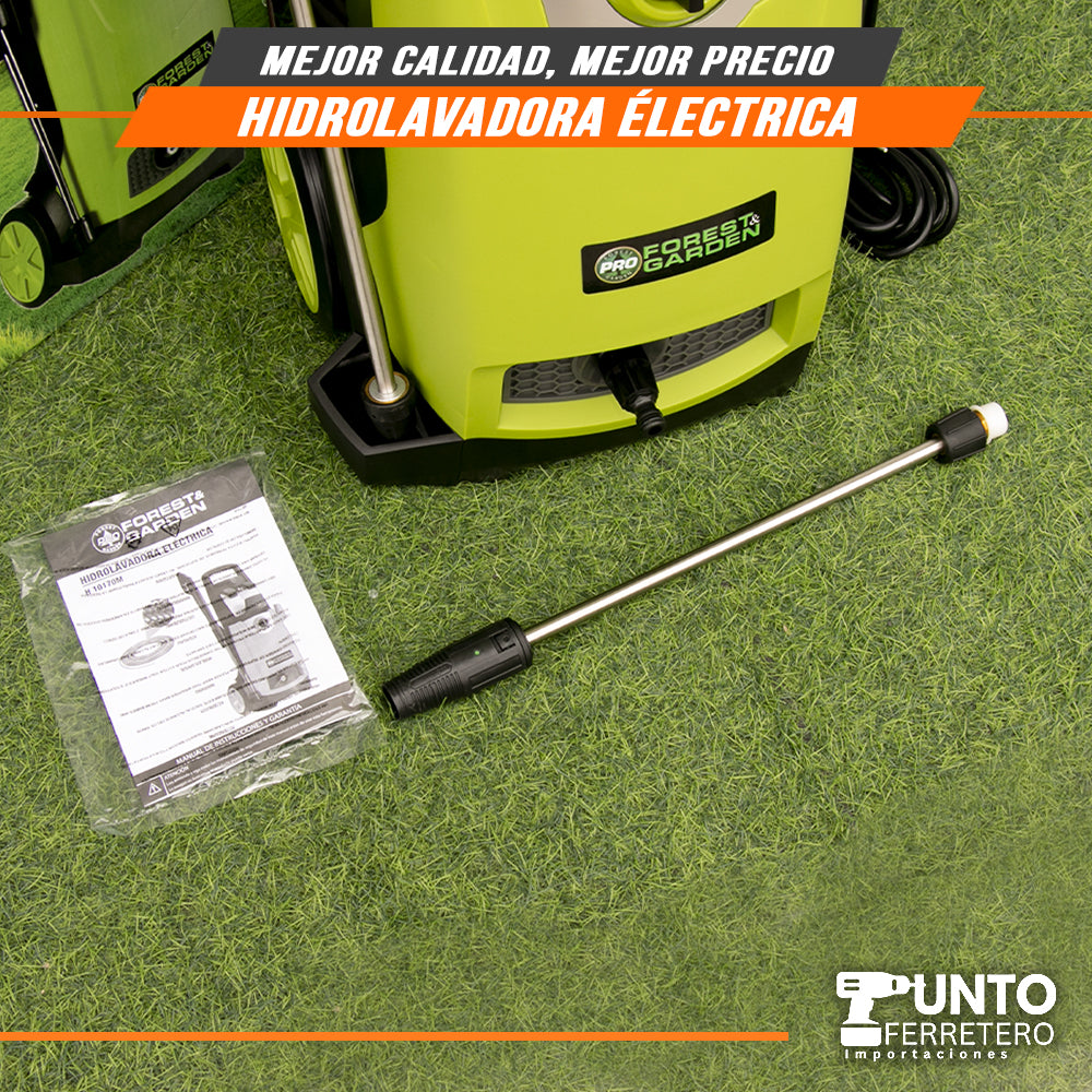 hidrolavadora 2500W industrial  2465psi con 2 dispensadores de jabon forest & garden DOBLE CHAMPUNERA