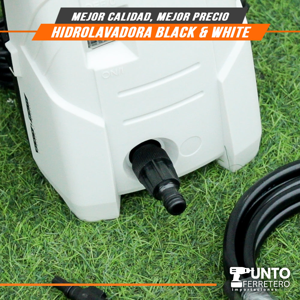 hidrolavadora black&white 1,200W 90bar - 1305psi uso profesional