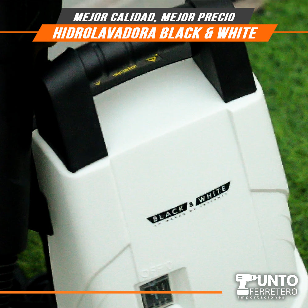 hidrolavadora black&white 1,200W 90bar - 1305psi uso profesional