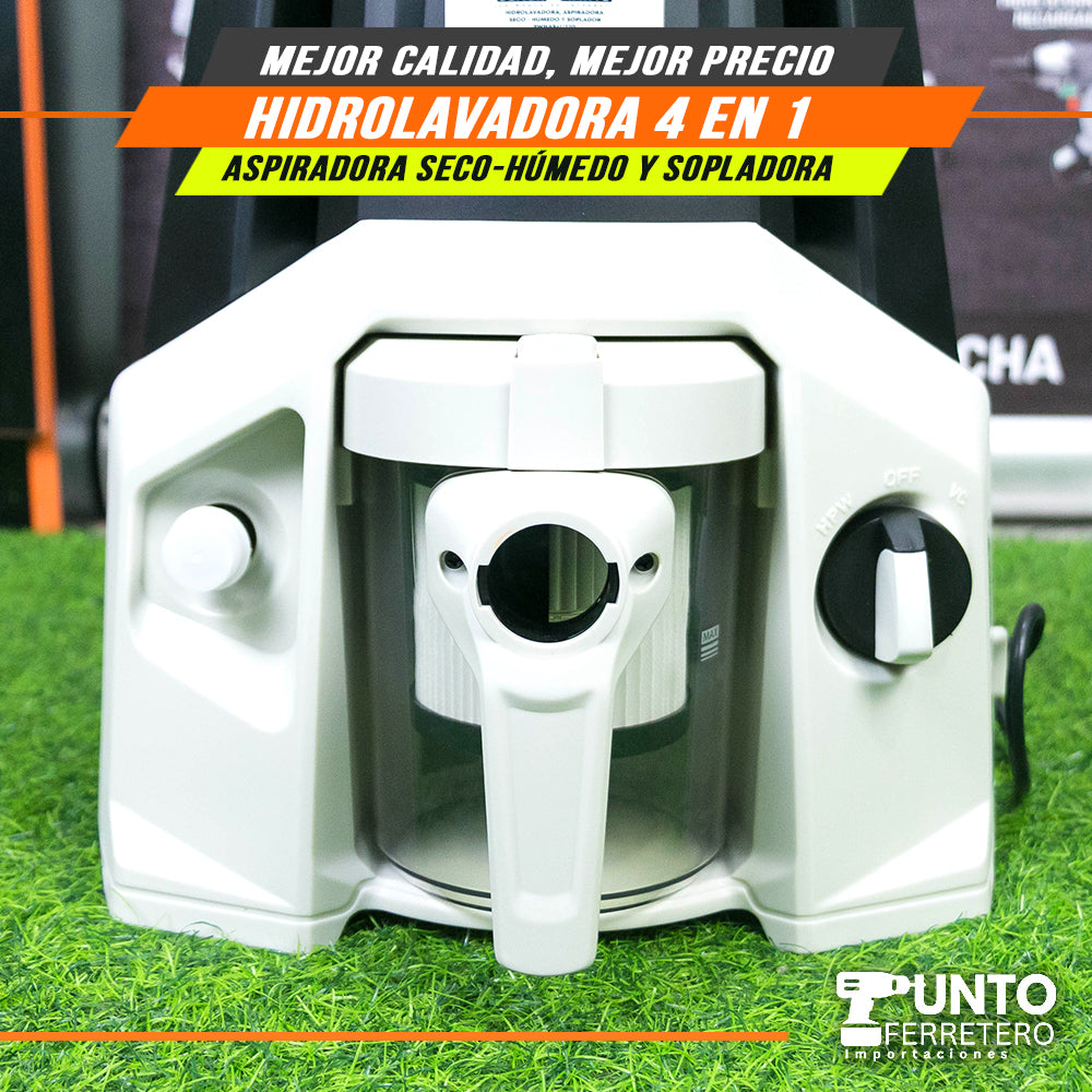 Hidrolavadora 4 en 1 (multifuncional) black&white (1400w/1100psi) marca americana