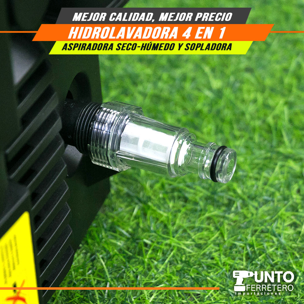 Hidrolavadora 4 en 1 (multifuncional) black&white (1400w/1100psi) marca americana