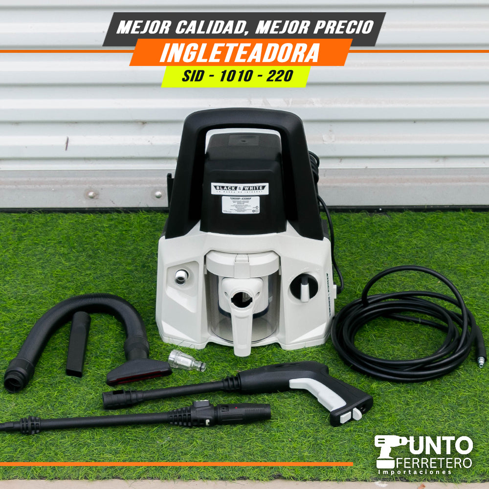 Hidrolavadora 4 en 1 (multifuncional) black&white (1400w/1100psi) marca americana