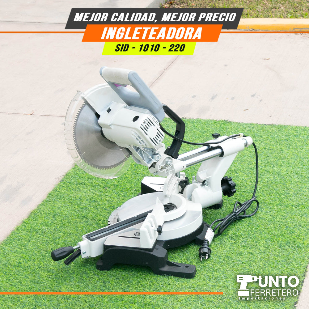 Cierra ingleteadora electrica neo  2200W 10 pulgadas uso industrial (dientes tungsteno )