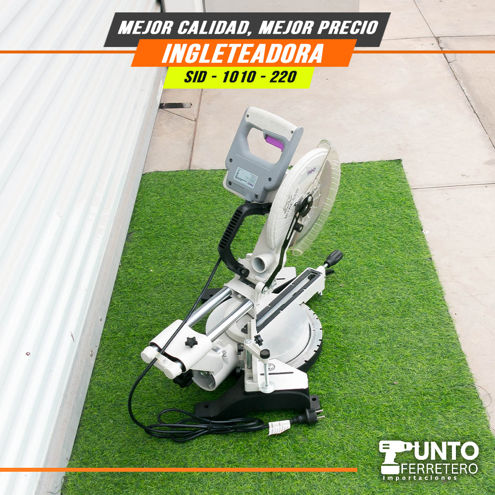 Cierra ingleteadora electrica neo  2200W 10 pulgadas uso industrial (dientes tungsteno )