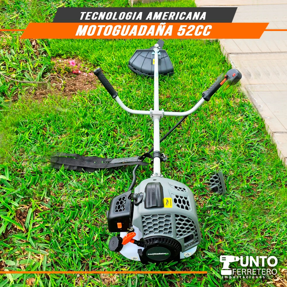 Motoguadaña gladiator pro 52cc motor 2 tiempos uso industrial