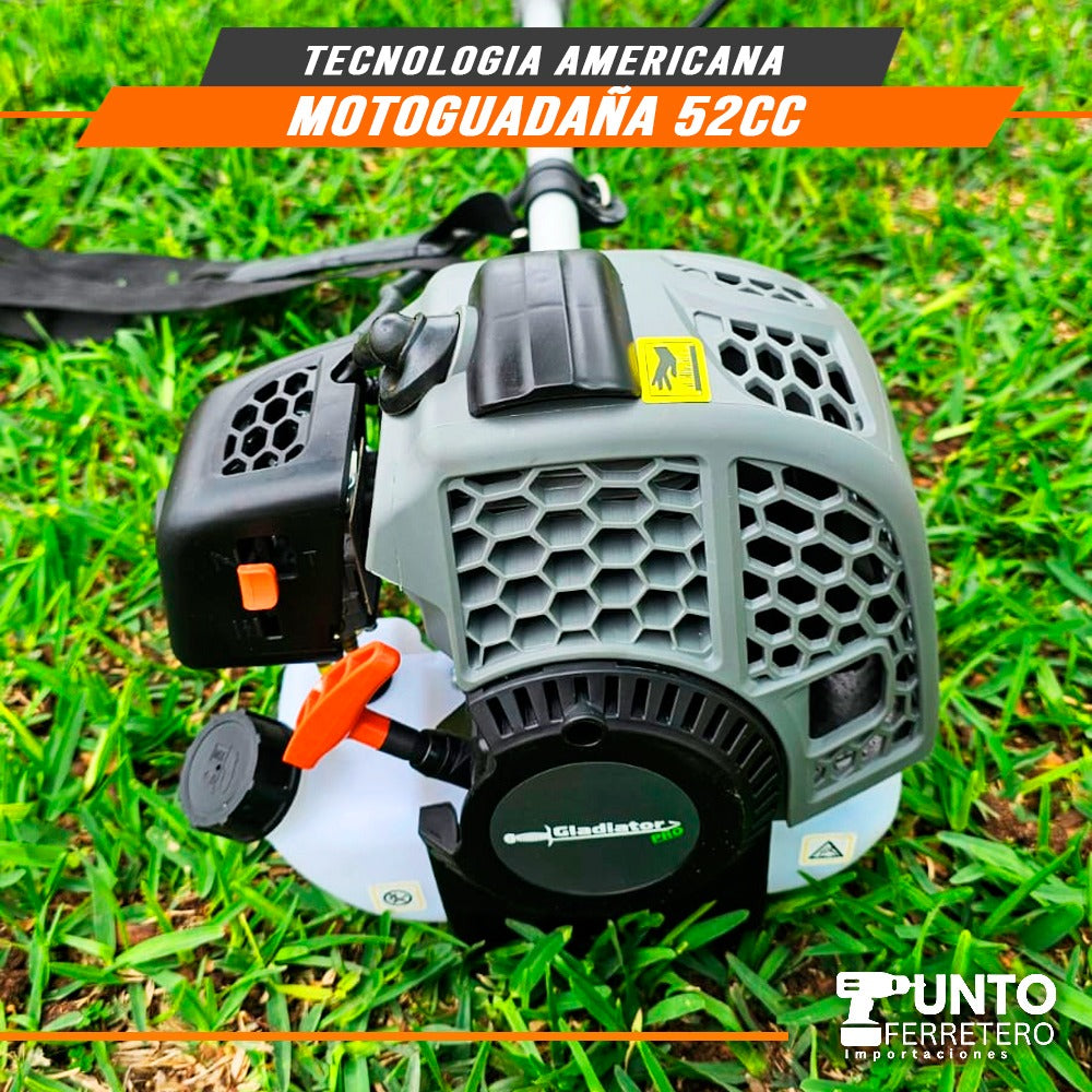 Motoguadaña gladiator pro 52cc motor 2 tiempos uso industrial