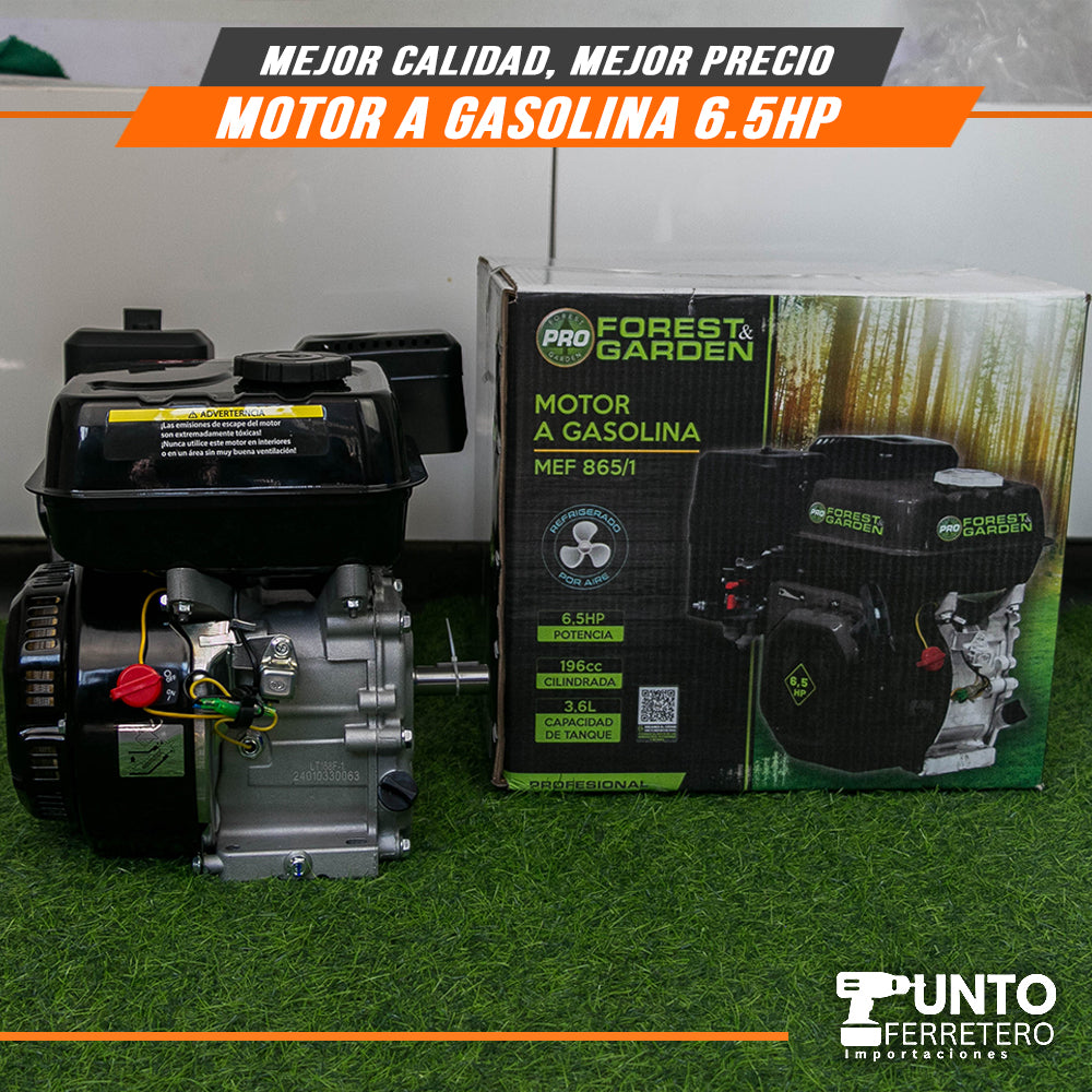 motor 4 tiempos  gasolinero 6.5hp forest & Garden (multifuncional)