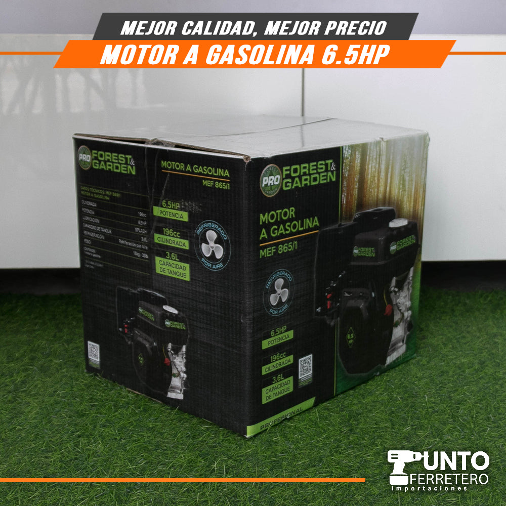 motor 4 tiempos  gasolinero 6.5hp forest & Garden (multifuncional)