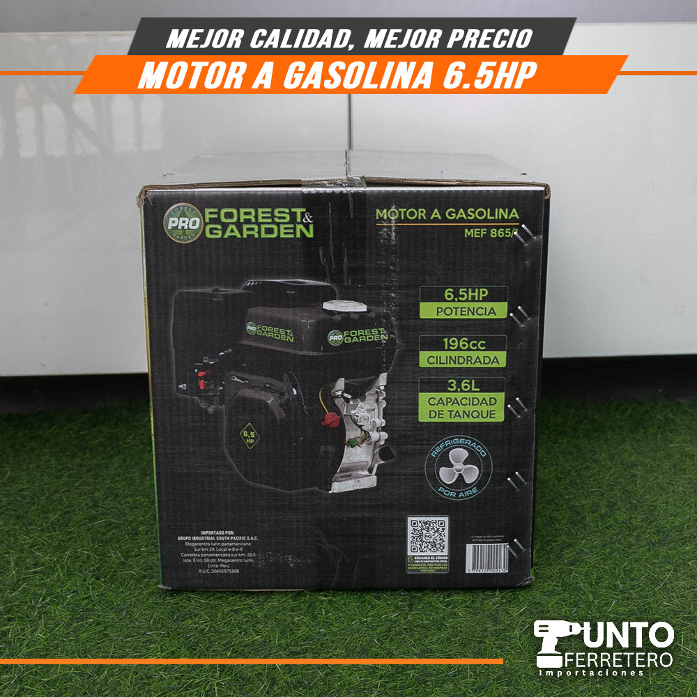 motor 4 tiempos  gasolinero 6.5hp forest & Garden (multifuncional)