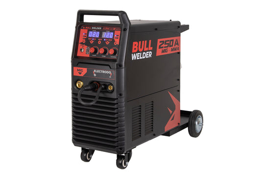 SOLDADORA INDUSTRIAL 250 AMP MULTIPROCESO 4 EN 1/ MIG, MIG LIFT, MMA  Y  SPOOL GUN