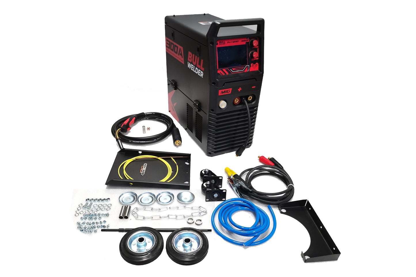 SOLDADORA INDUSTRIAL 300 AMP  MULTIPROCESO 4 EN 1 / MIG, MIG DOBLE PULSADO, TIG LIFT MMA  Y  SPOOL GUN
