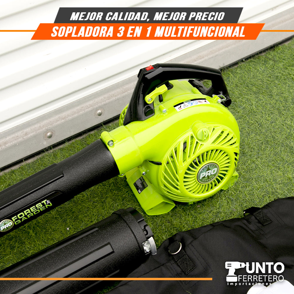 soplo-aspirador 3 en 1 gasolinero (soplador,aspirador,triturador) forest & garden