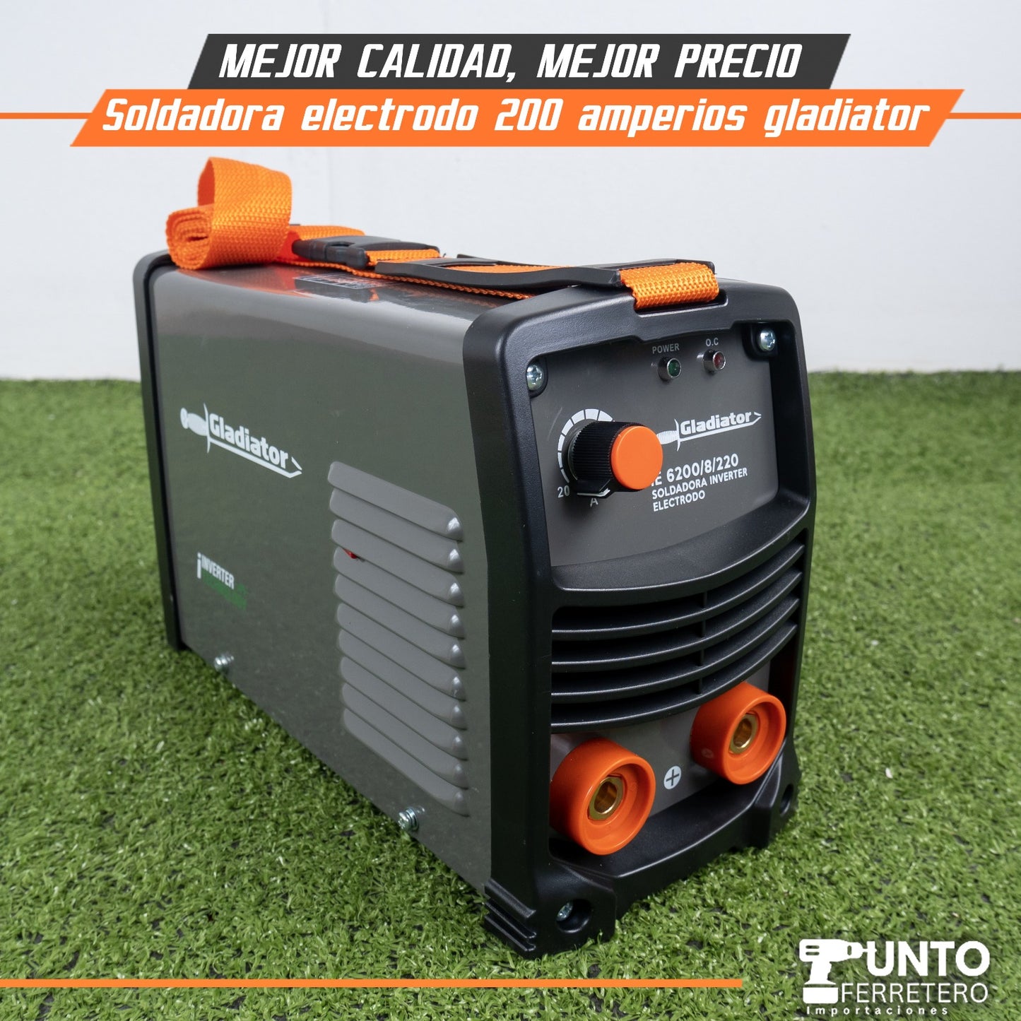 SOLDADORA ELECTRODO (MMA) 200 AMPERIOS GLADIATOR