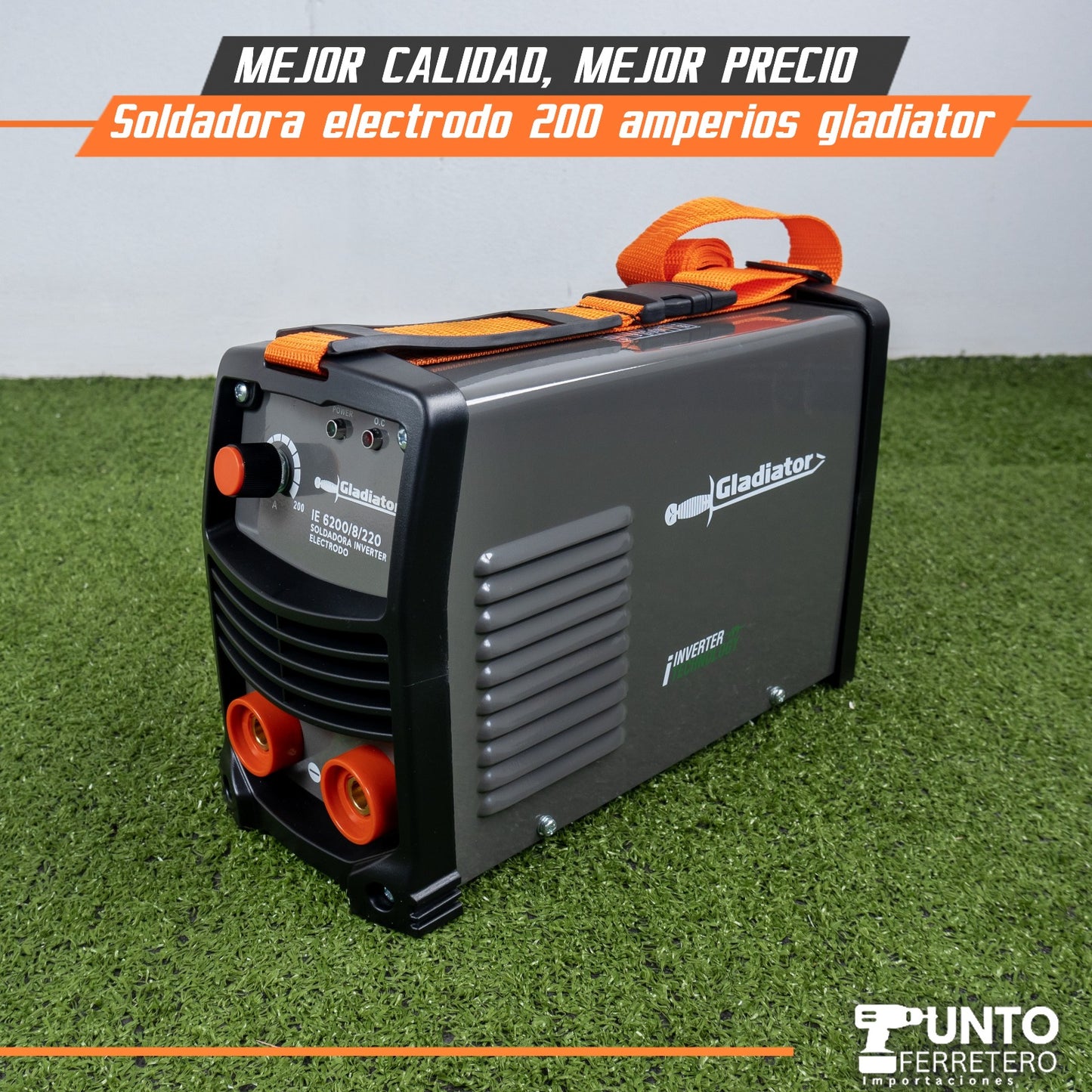 SOLDADORA ELECTRODO (MMA) 200 AMPERIOS GLADIATOR