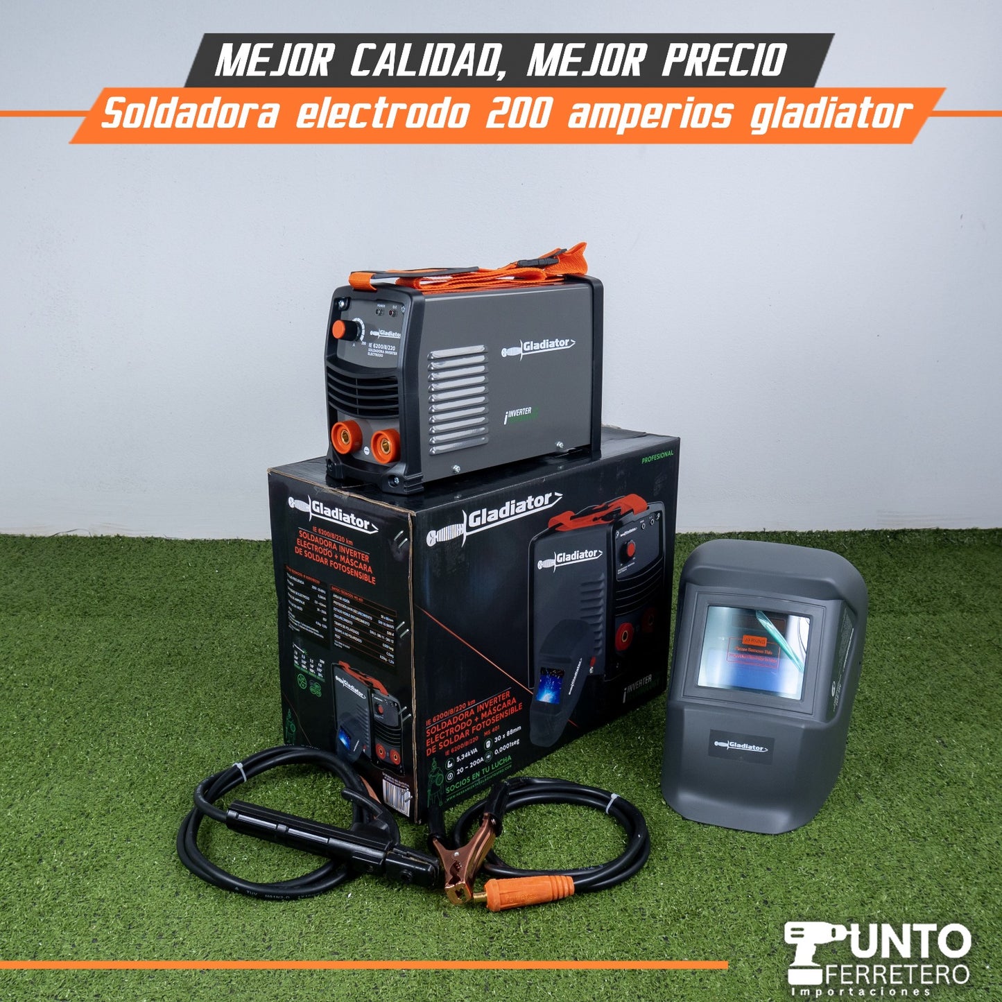SOLDADORA ELECTRODO (MMA) 200 AMPERIOS GLADIATOR