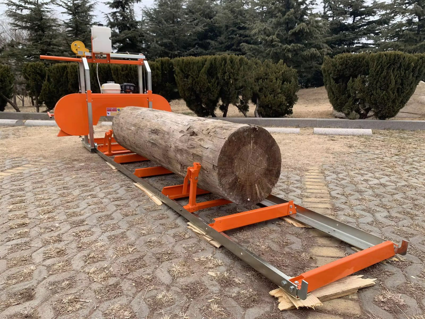 aserradero portátil 18 pulgadas gasolinero 7hp 4 metros largo +  trabador