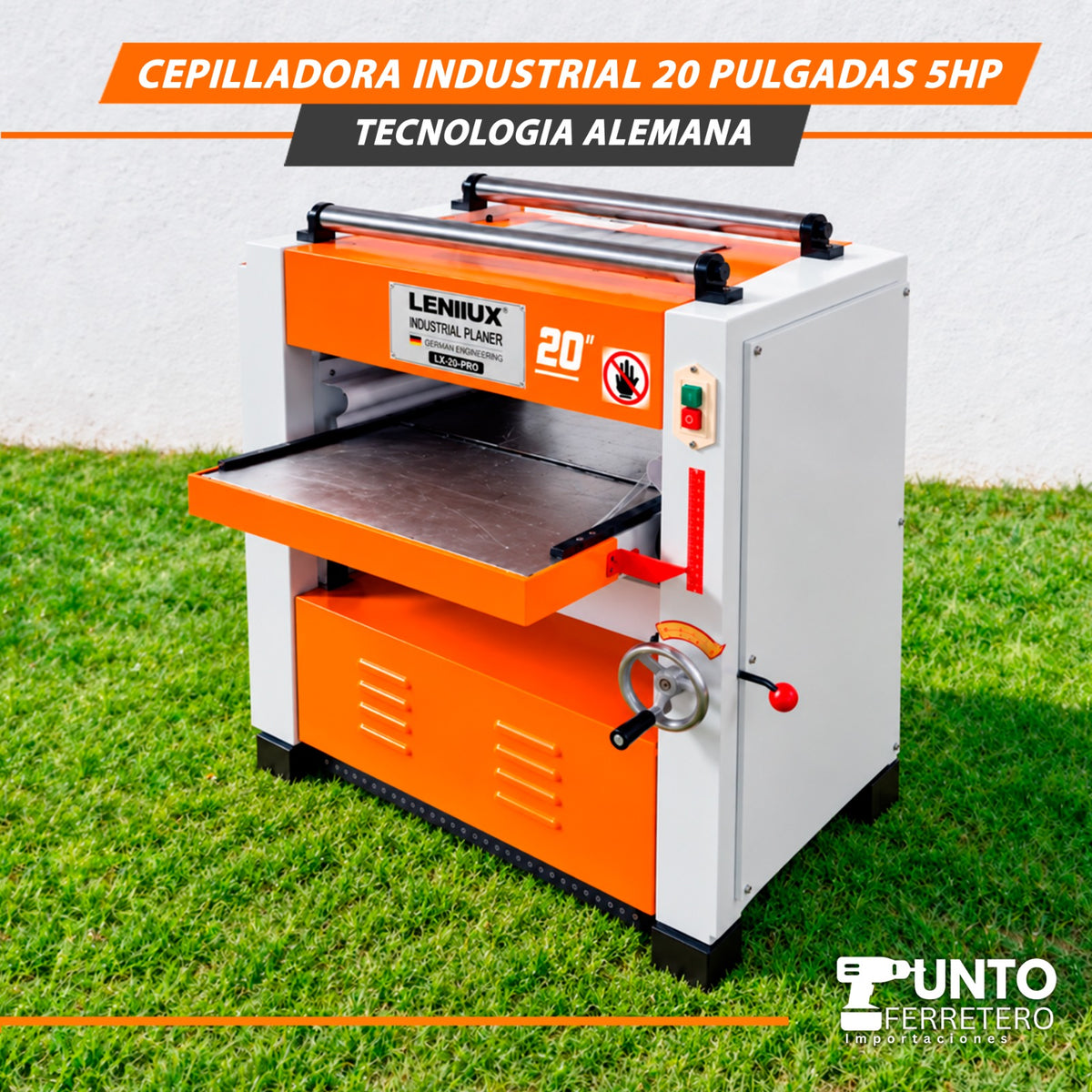 CEPILLADORA INDUSTRIAL 20” 5HP – TECNOLOGÍA ALEMANA