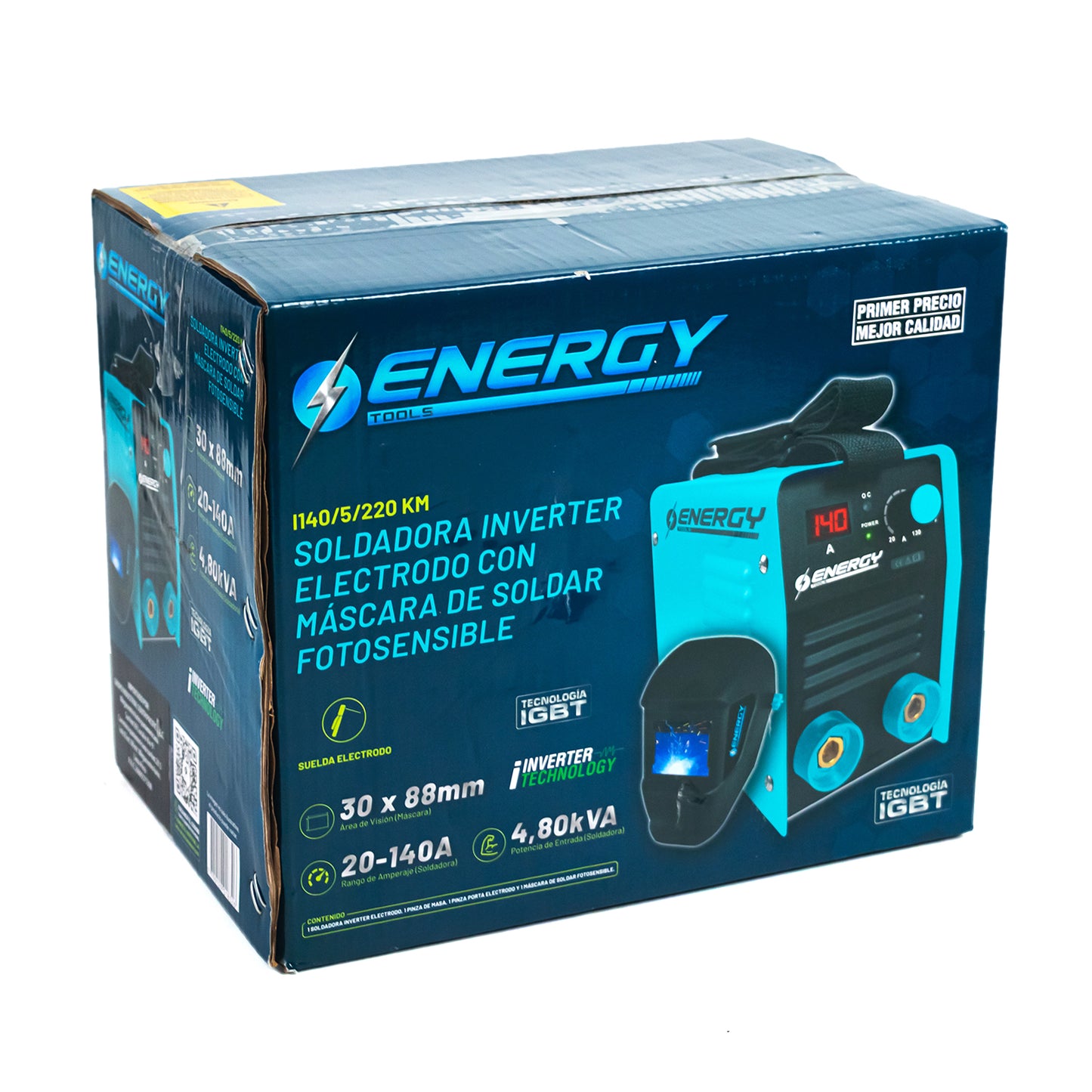 SOLDADORA INVERTER ELECTRODO CON MÁSCARA DE SOLDAR FOTOSENSIBLE-ENERGY