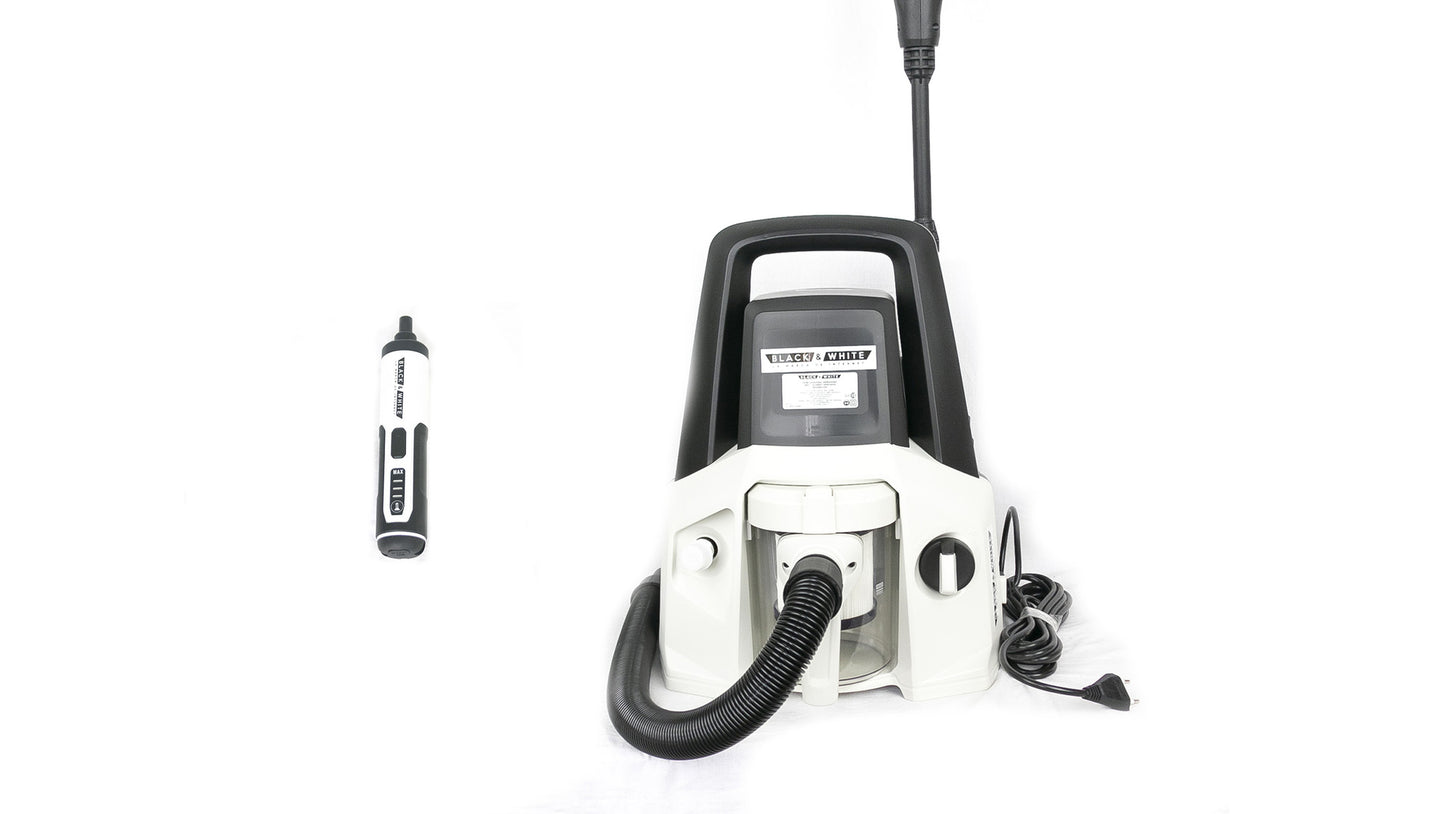 HIDROLAVADORA 4 EN 1 + KIT DESTORNILLADOR COMPACTO RECARGABLE-BLACK & WHITE