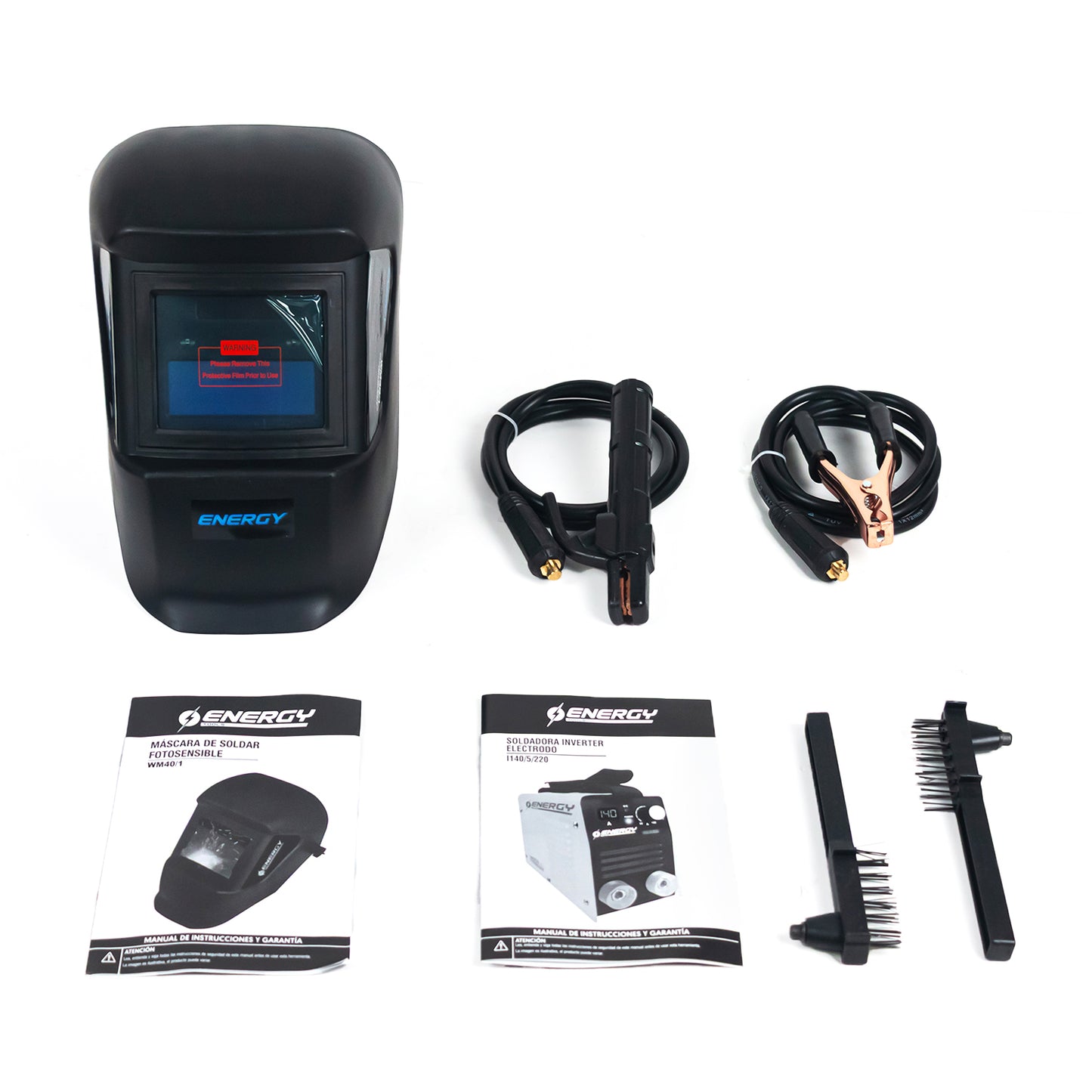 SOLDADORA INVERTER ELECTRODO CON MÁSCARA DE SOLDAR FOTOSENSIBLE-ENERGY