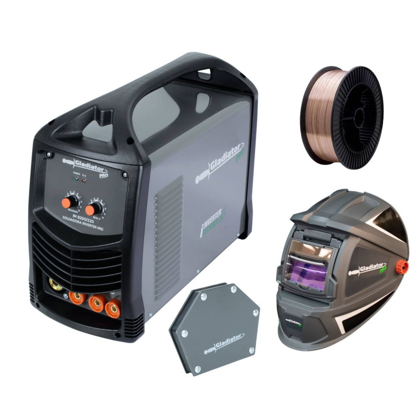 SOLDADORA +ALAMBRE+ ESCUADRA+ MASCARA-GLADIATOR