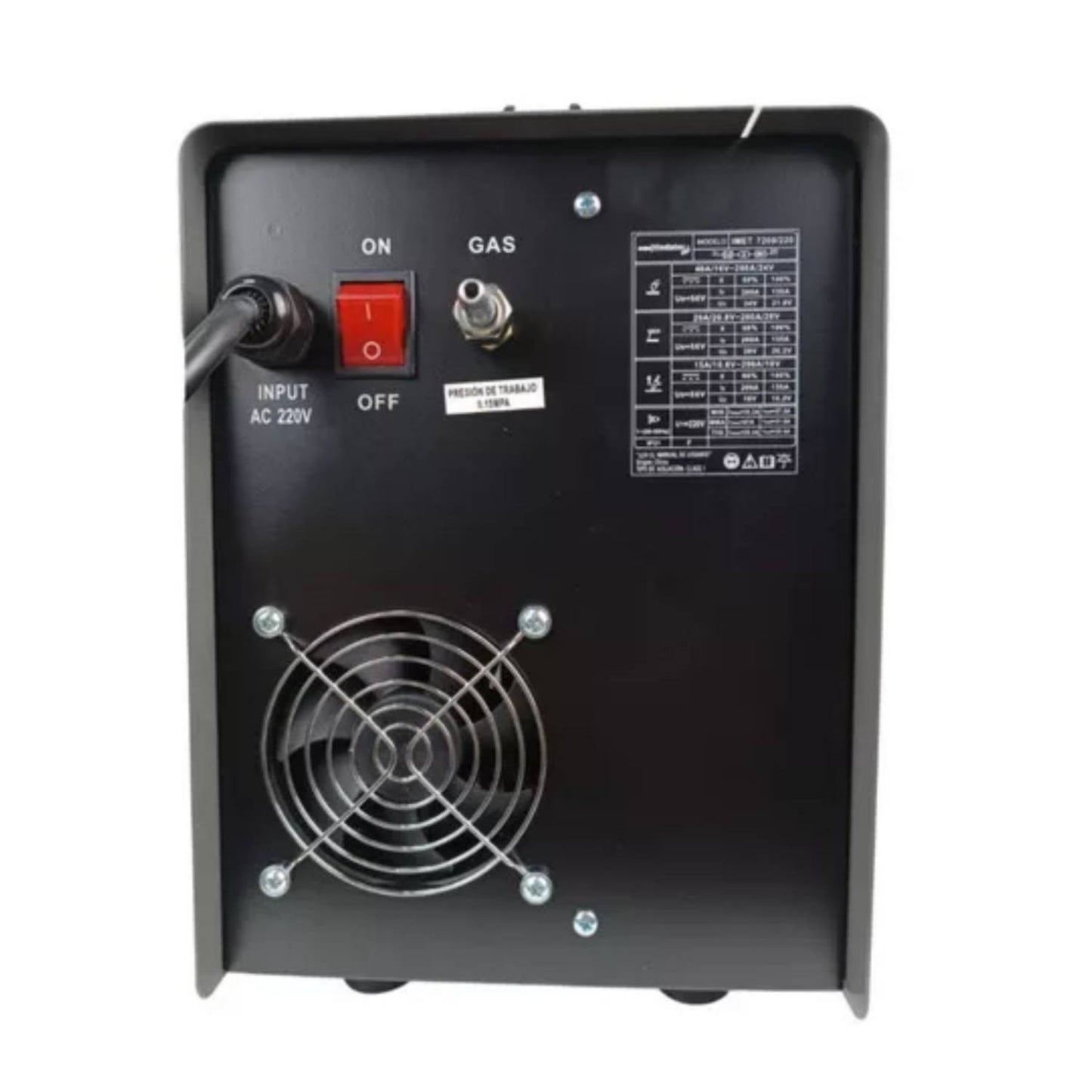 SOLDADORA MULTIPROCESOS 200AMP + MASCARA +1 ROLLO DE ALAMBRE MIG FLUXX-GLADIATOR