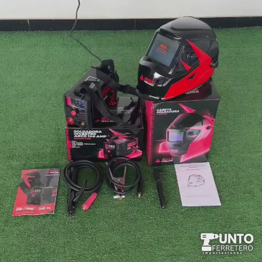 soldadora  mma lift tig 140 amperios (supercito,indura,nazca-pro,sello cord)