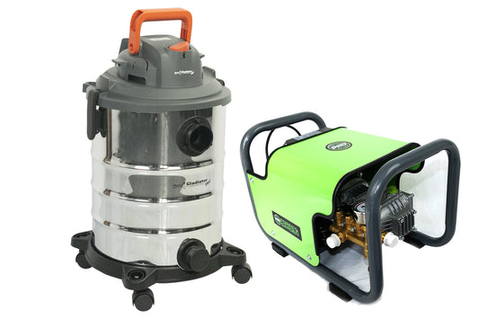 ASPIRADORA SECO-HÚMEDO Y SOPLADOR 3 EN 1 + HIDROLAVADORA ELÉCTRICA-FOREST & GARDEN, GLADIATOR