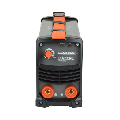 SOLDADORA ELÉCTRICA INVERTER 200A MMA CON CONECTORES 3/8 + 1O DISCOS- GLADIATOR