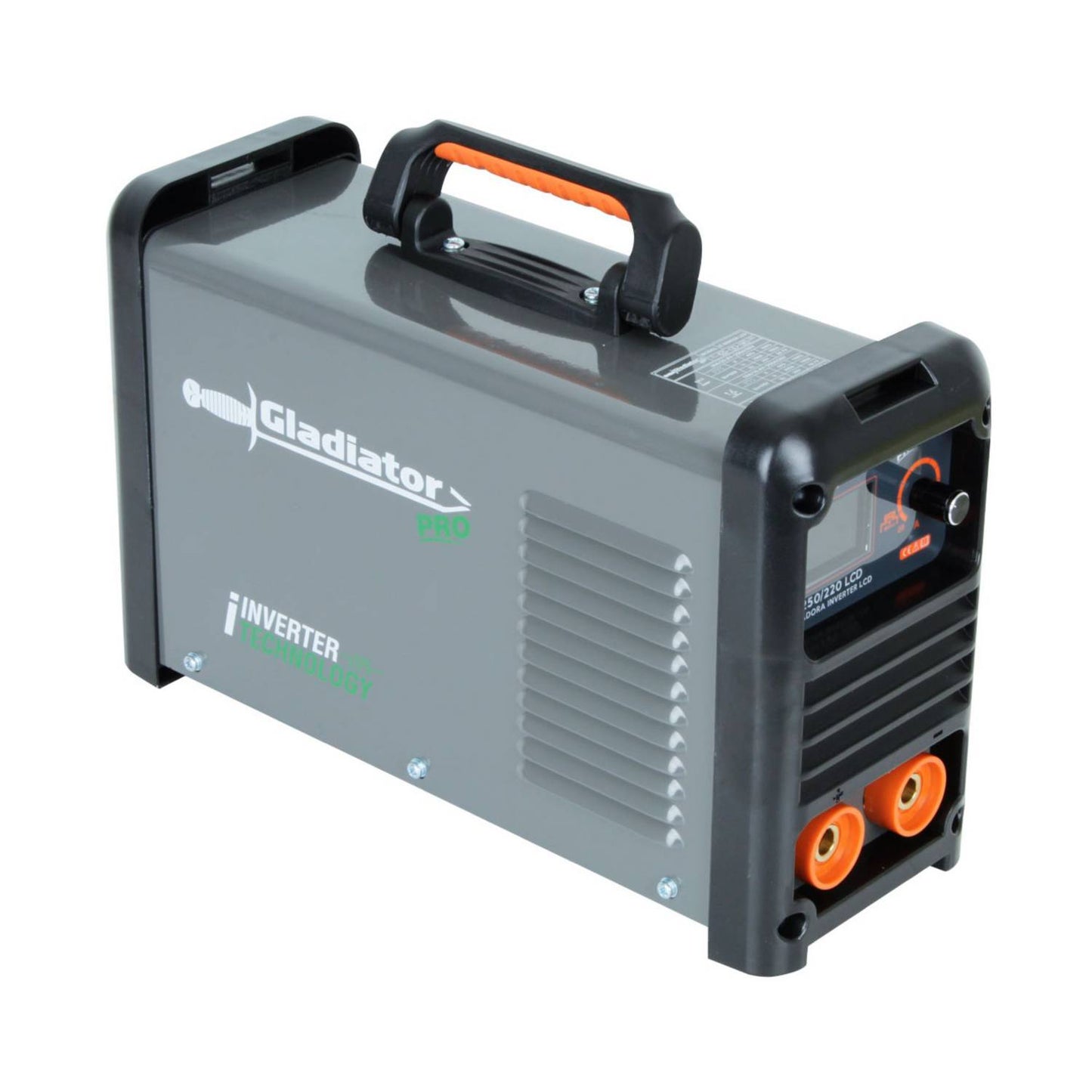 SOLDADORA ELÉCTRICA INVERTER 250A MMA CON CONECTORES 1/2 LCD- GLADIATOR