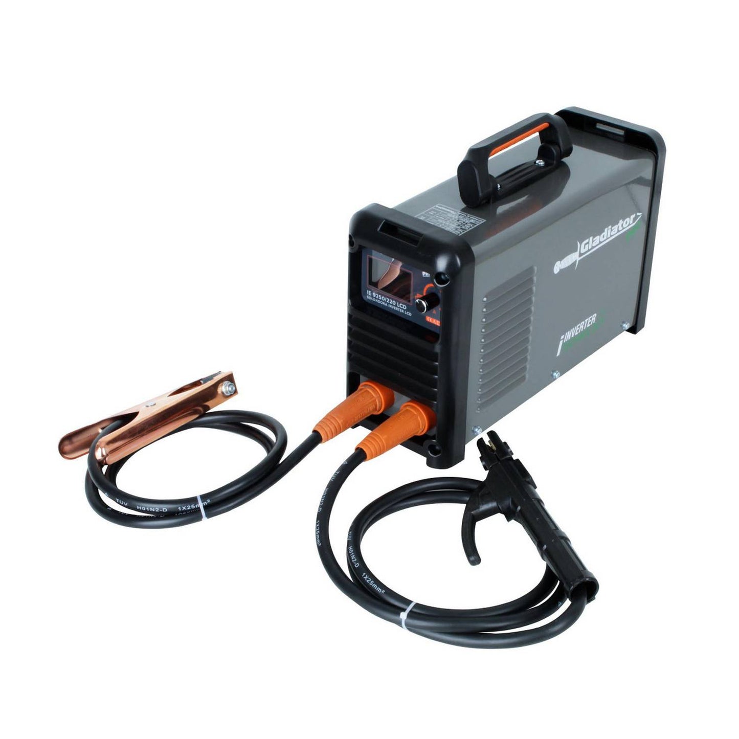 SOLDADORA ELÉCTRICA INVERTER 250A MMA CON CONECTORES 1/2 LCD- GLADIATOR