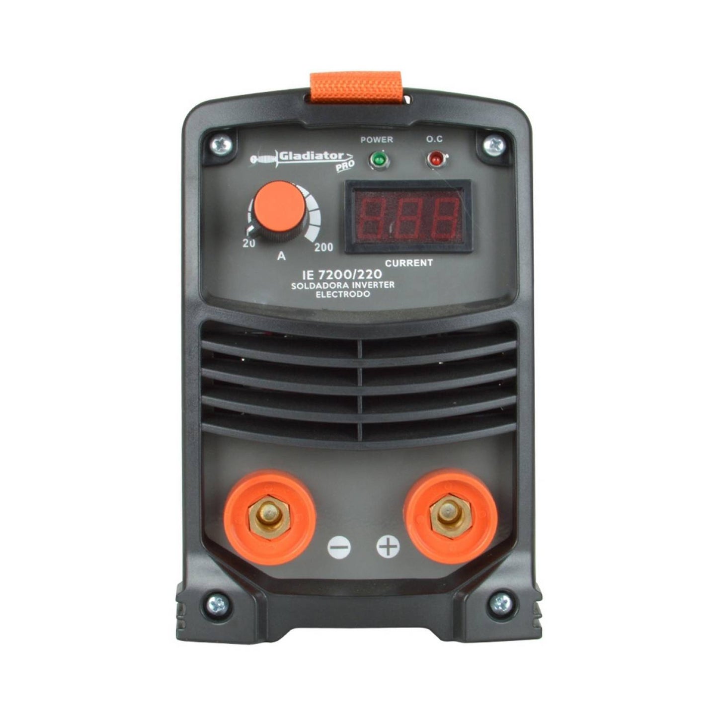 SOLDADORA ELÉCTRICA INVERTER 200A MMA CON CONECTORES 3/8- GLADIATOR