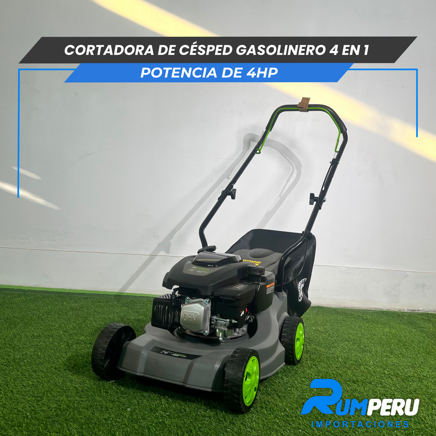 cortadora de cesped gasolinera  4 tiempos  4 en 1 -4hp