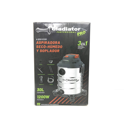 ASPIRADORA SECO-HÚMEDO Y SOPLADOR 3 EN 1-GLADIATOR